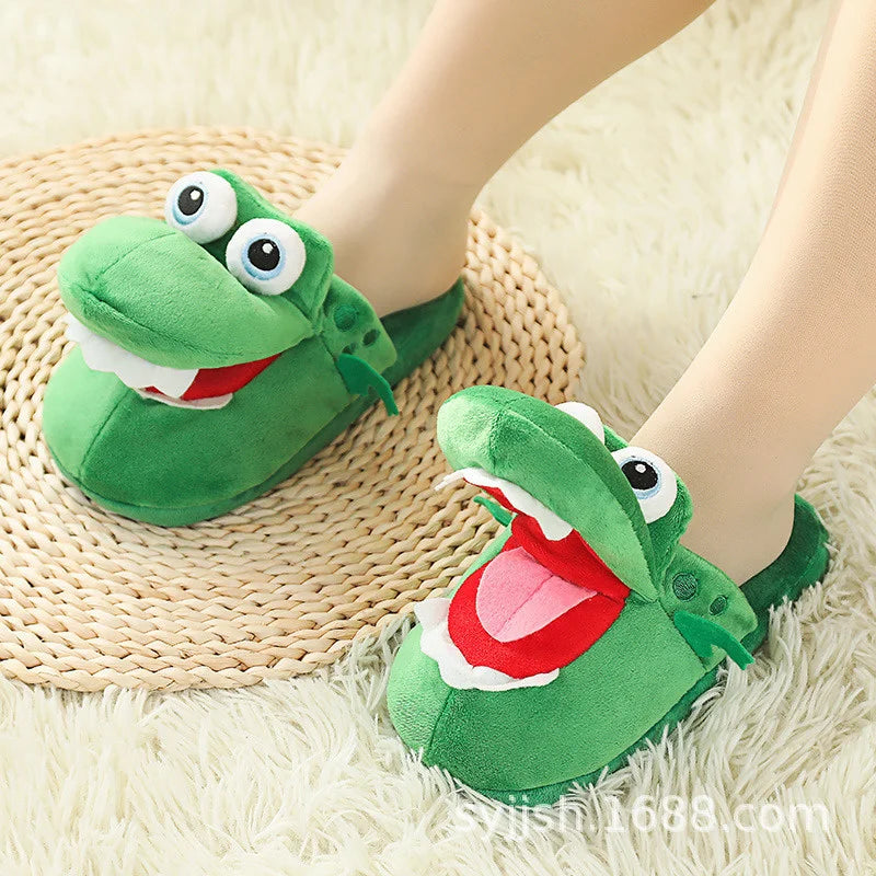 Crocodile Slippers – Funny Moving Mouth Cozy Home Shoes