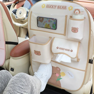 Kids Car Seat Organizer – Cartoon Kick Mat