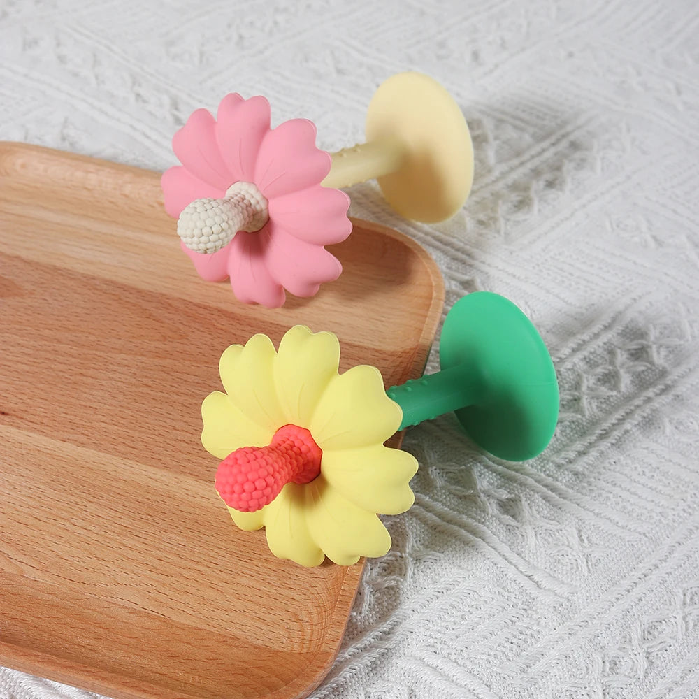 Baby Silicone Flower Teether – BPA-Free Infant Chew Toy - Toki Toy Box