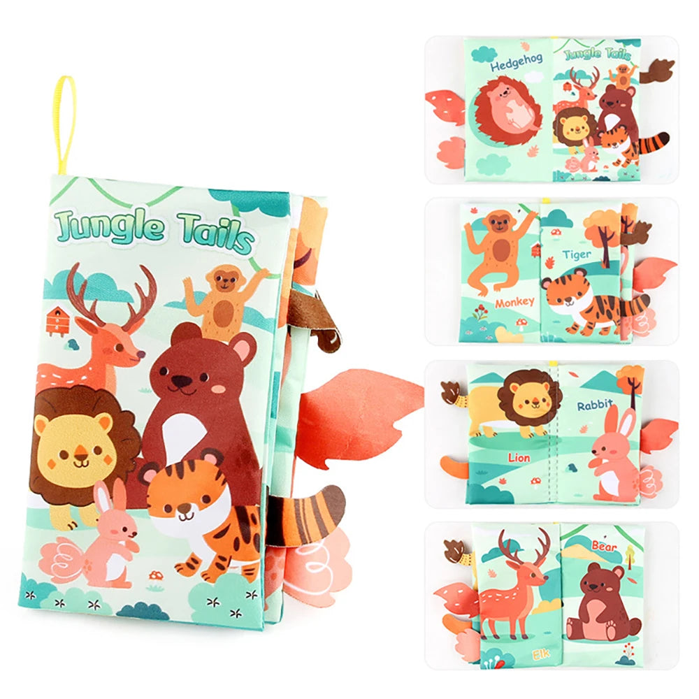 Baby Sensory Cloth Book with Animal Tails