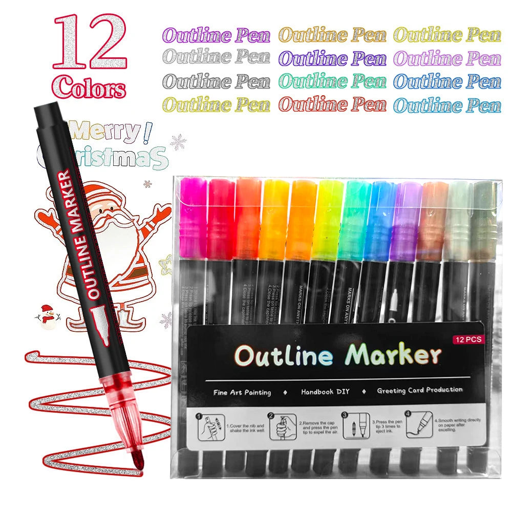 Shimmer Markers – Color Swatches | Toki Toy Box