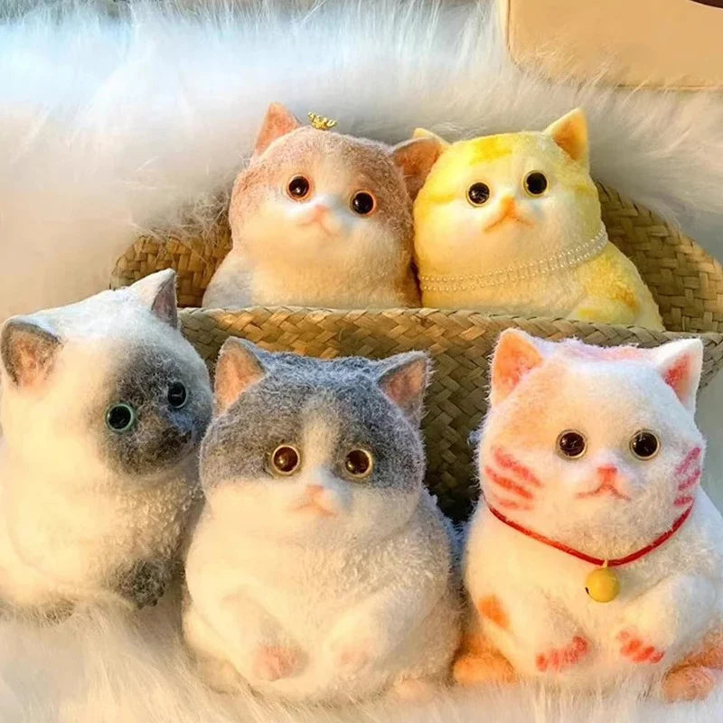 Squishy Fat Cat Stress Toy | Toki Toy Box – Side View | Toki Toy Box