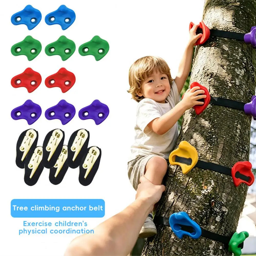 Tree Climbing Holds Kit with Straps for Kids & Adults