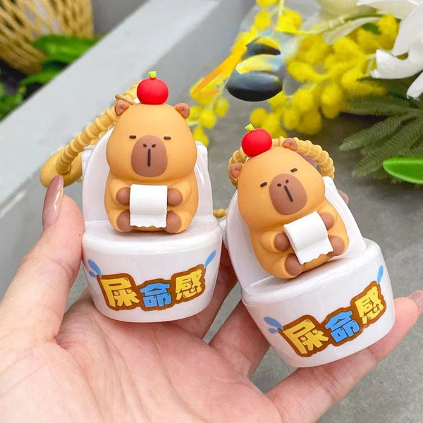 Funny Capybara Squeaky Keychain – Cute Bag Charm