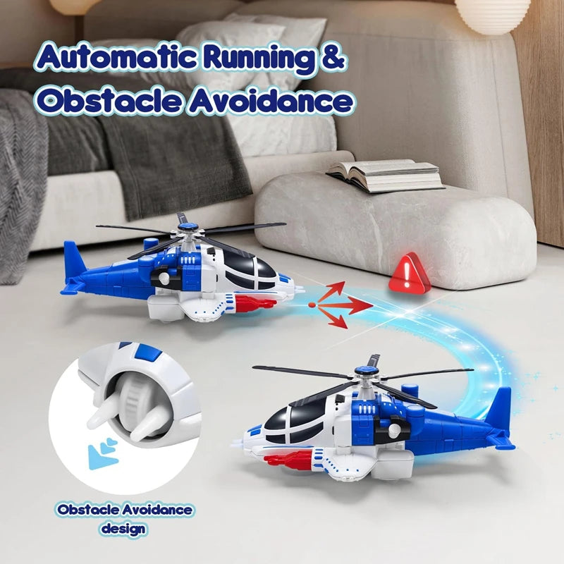 Kids Helicopter Toy – Lights & Sounds Diecast Plane