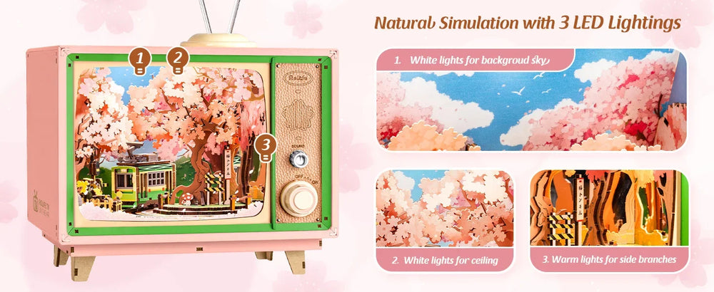 3D Wooden Music Box Puzzle – Dream Sakura Build Kit – Features | Toki Toy Box