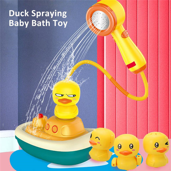 Electric Duck Pirate Ship Bath Toy – Water Jet for Kids