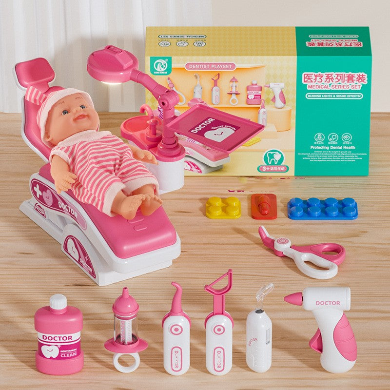 Pink basic doctor play set contents
