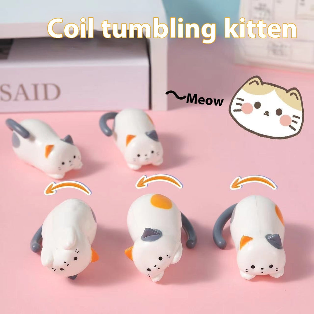 Clockwork Tumbling Kitten Toy – Wind-Up Flipping Fun – Whats Included | Toki Toy Box