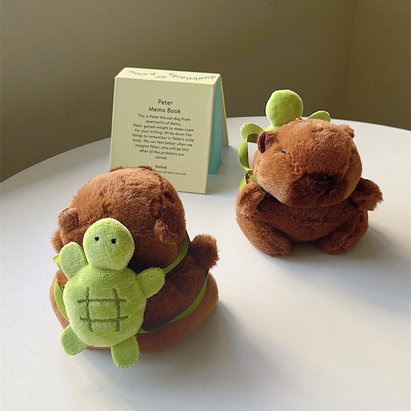 Plush Turtle Earbud Case Backpack | Toki Toy Box – Side View | Toki Toy Box