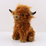 Fluffy Highland Cow Plush – Soft Shaggy Farm Buddy - Toki Toy Box