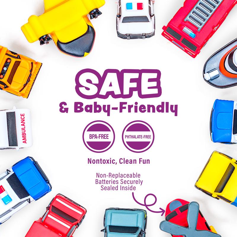 Mini Emergency Car Set – Pull-Back Fun | TokiToyBox – Color Options | Toki Toy Box
