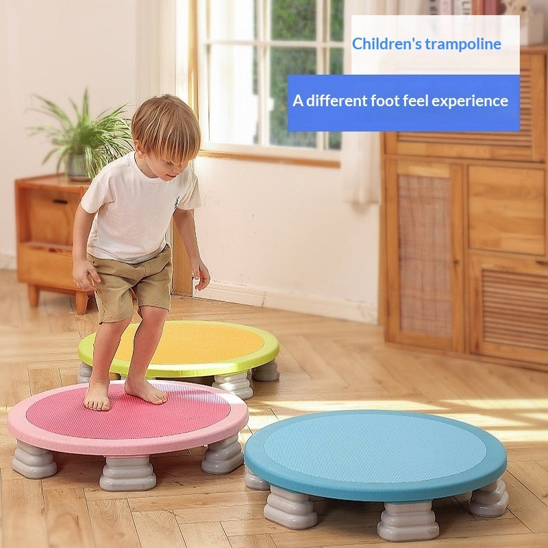 Kids Fun Bounce Trampoline - Safe & Durable Exercise Toy for Active Play – Side View | Toki Toy Box
