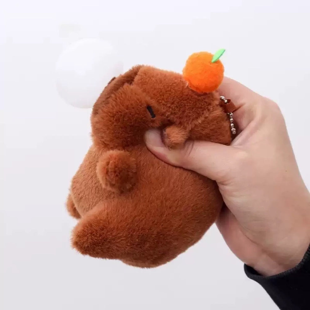 Fluffy Sound Plush Toy – Cute Shake & Play Soft Doll – Size Reference | Toki Toy Box
