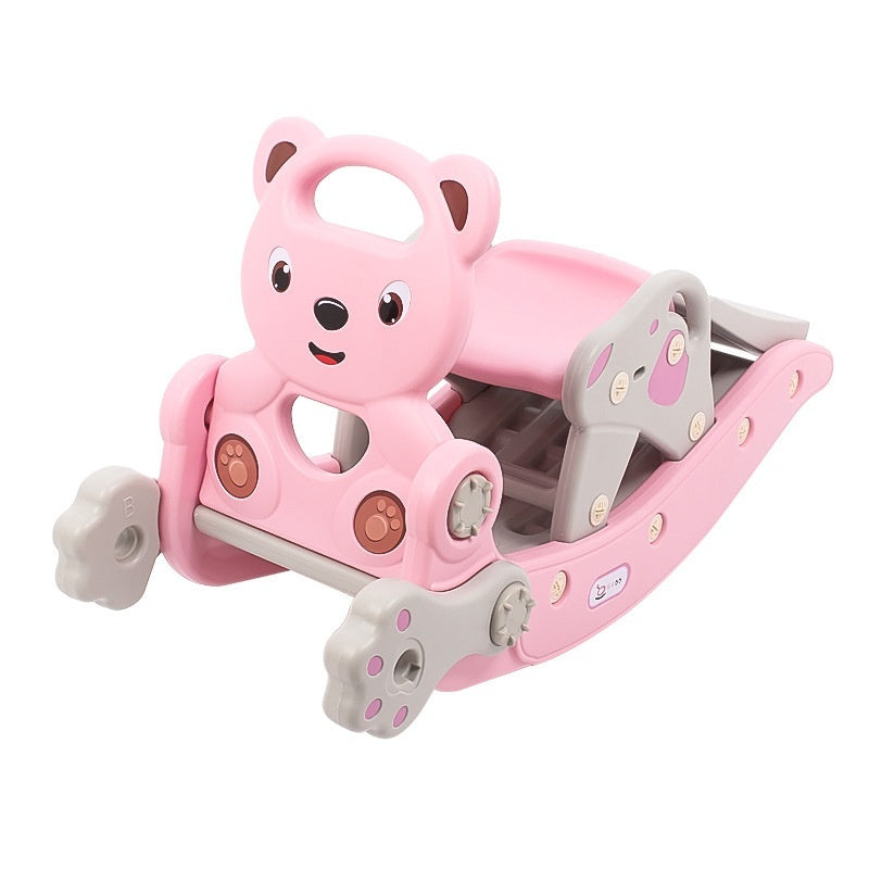 2-in-1 Rocking Horse Slide – Indoor Fun for Kids – In Use | Toki Toy Box
