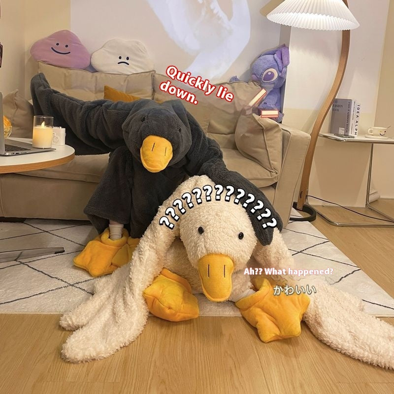 Goose onesie pajamas – full body view with goose feet