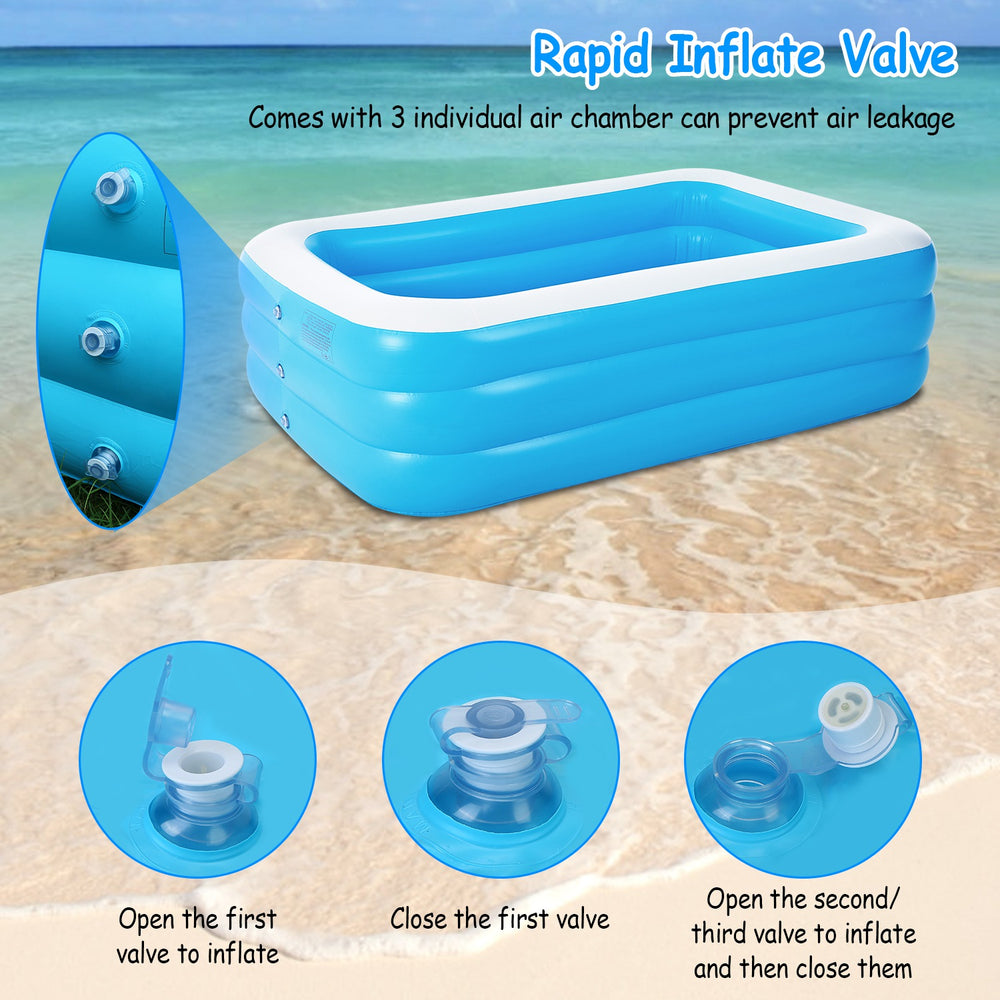 Family Inflatable Swimming Pool – Backyard Summer Fun – Whats Included | Toki Toy Box