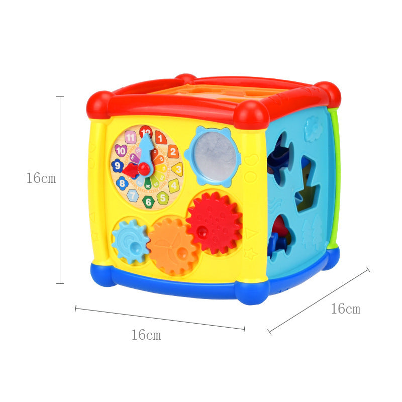 Standard and deluxe activity cube versions side by side