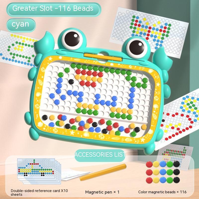 Crab Magnetic Pen – Bead Drawing Board Puzzle for Kids Creativity – In Use | Toki Toy Box