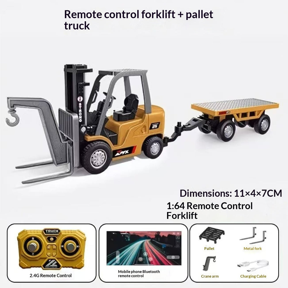 RC Mini Forklift Alloy Model – Realistic Desktop Toy – Packaging | Toki Toy Box