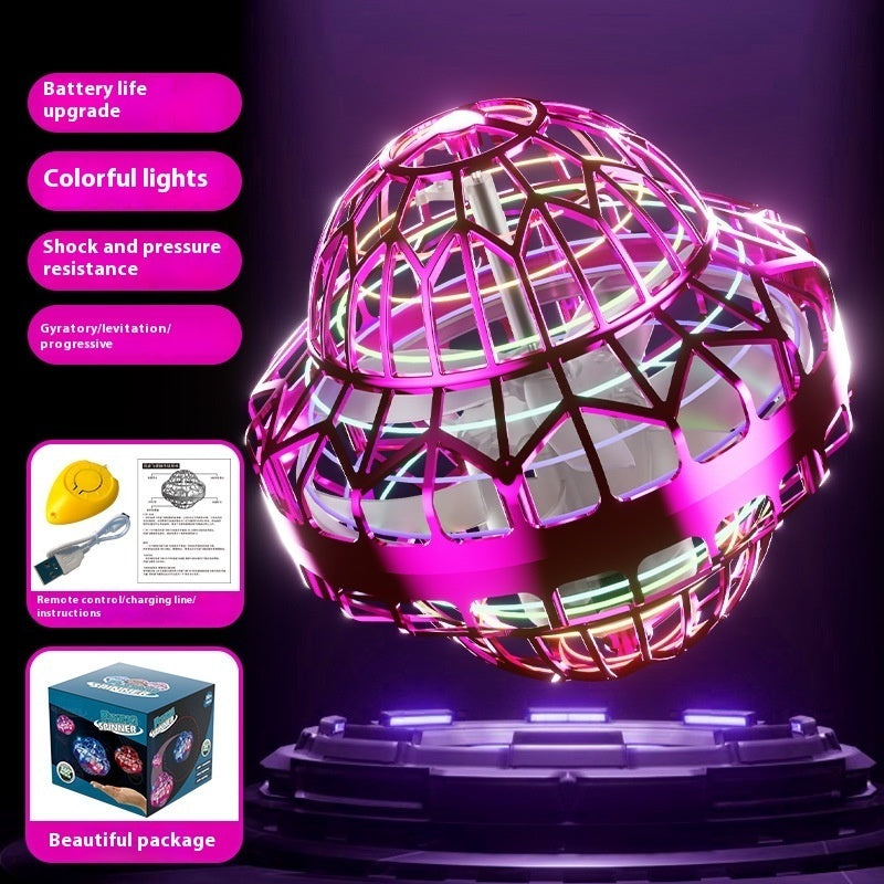 Magic Flying Ball – Luminous Floating Rotating Toy for Kids & Adults – Detail | Toki Toy Box