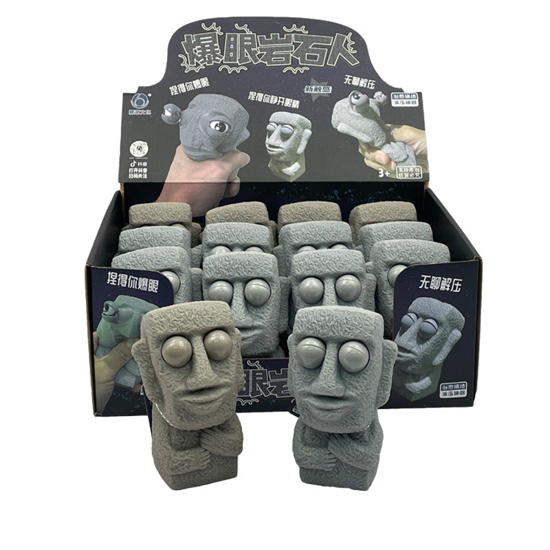 Rock face ball - wild squeeze fun – In Use | Toki Toy Box