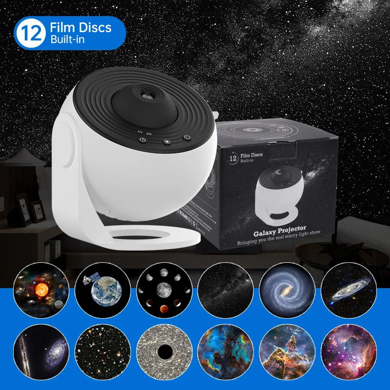 360° Galaxy Star Projector – Night Sky Lamp with Timer – Whats Included | Toki Toy Box