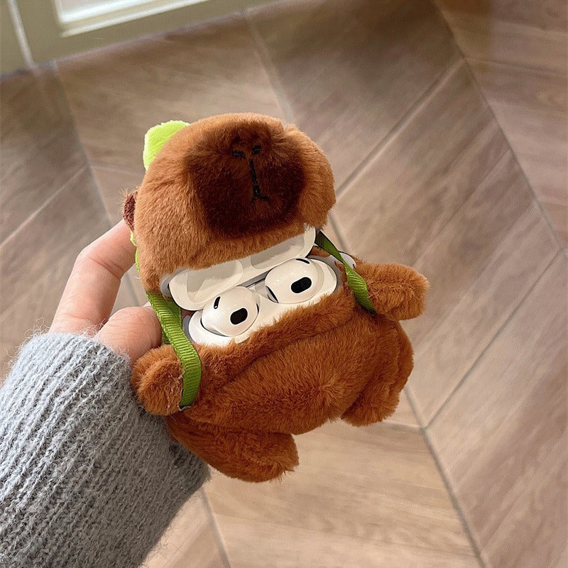 Plush Turtle Earbud Case Backpack | Toki Toy Box – Detail | Toki Toy Box