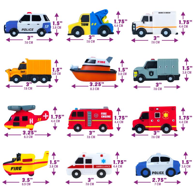 Mini Emergency Car Set – Pull-Back Fun | TokiToyBox – In Use | Toki Toy Box
