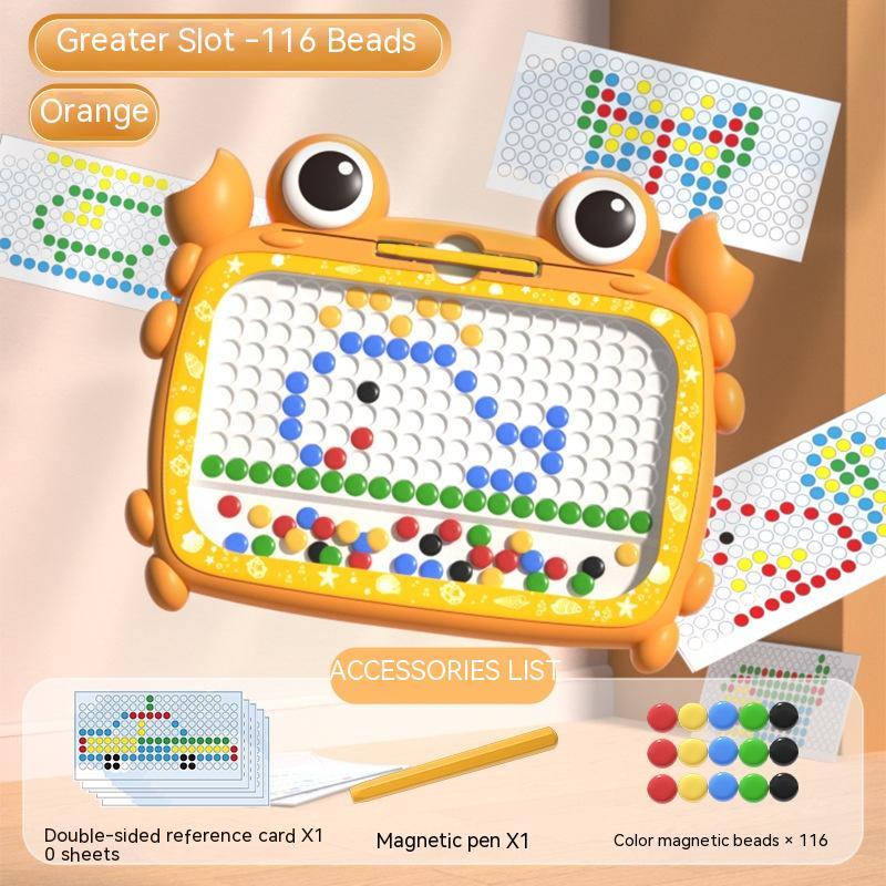 Crab Magnetic Pen – Bead Drawing Board Puzzle for Kids Creativity – Color Options | Toki Toy Box