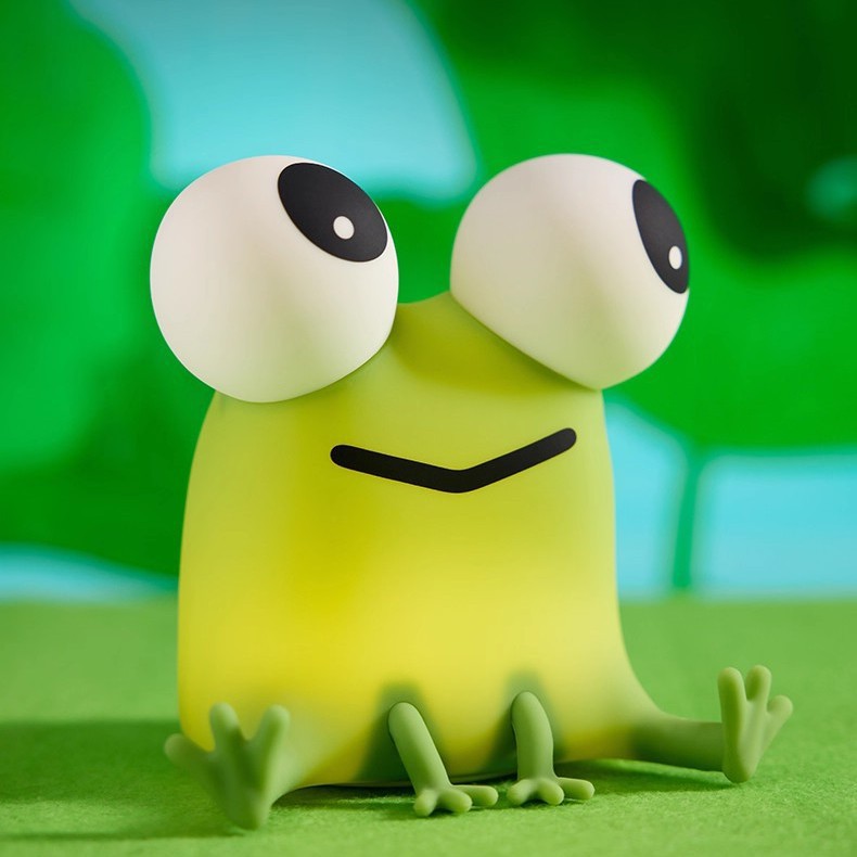 Frog Night Light – Soft Silicone Glow Lamp for Kids – Side View | Toki Toy Box