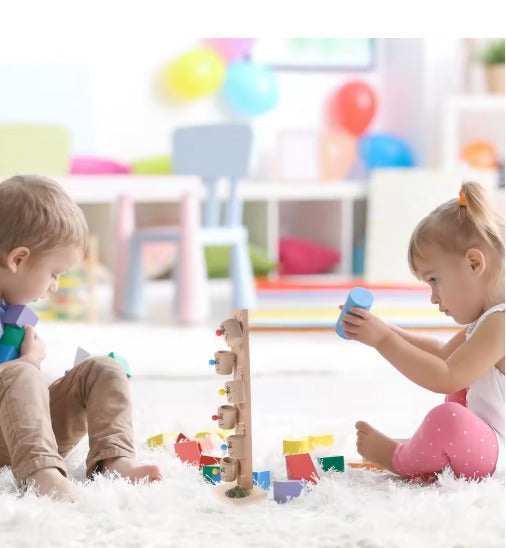 Wooden Marble Run Toy – Brain Boosting Play for Kids – Size Reference | Toki Toy Box