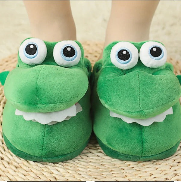 Crocodile Slippers – Funny Moving Mouth Cozy Home Shoes