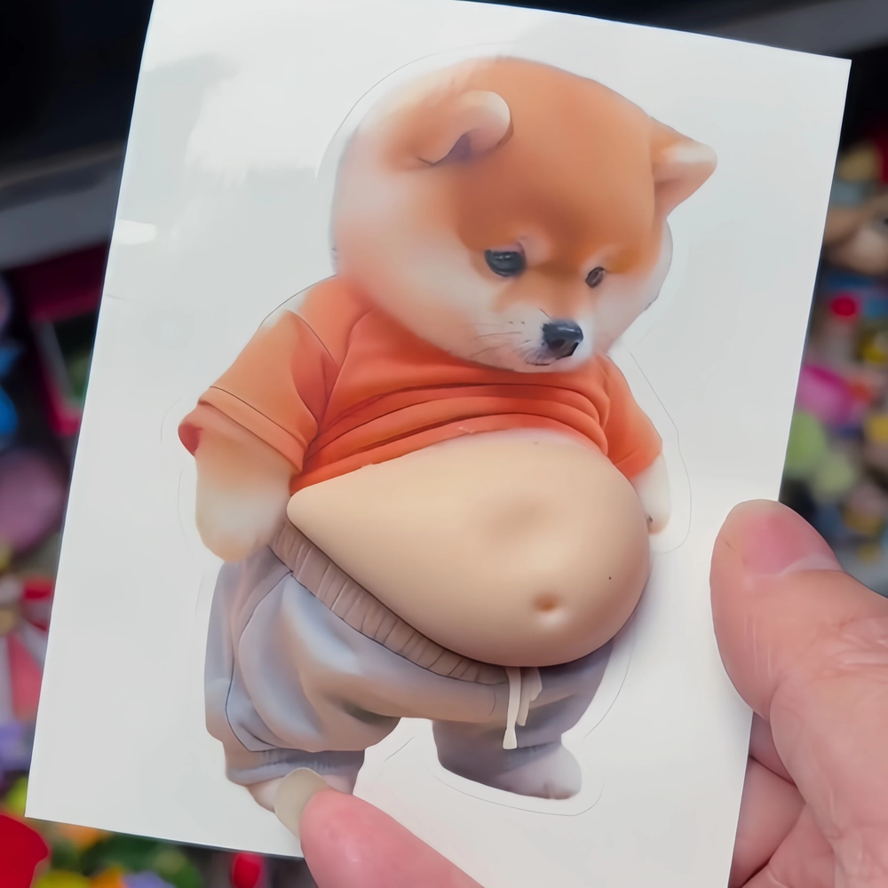 Chubby Shiba Silicone Sticker  – Cute Shockproof Cover – Detail | Toki Toy Box