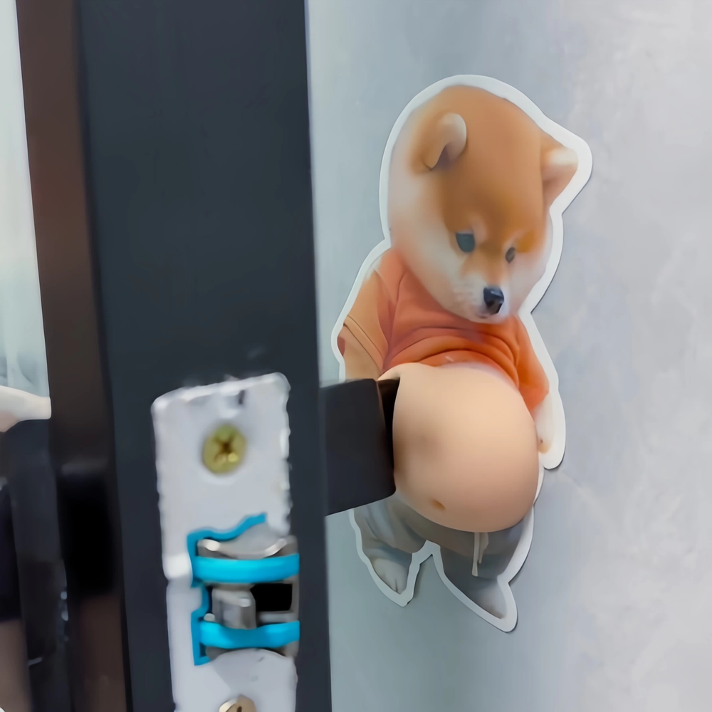 Chubby Shiba Silicone Sticker  – Cute Shockproof Cover – Side View | Toki Toy Box
