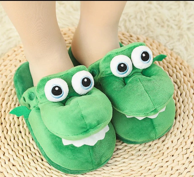 Crocodile Slippers – Funny Moving Mouth Cozy Home Shoes