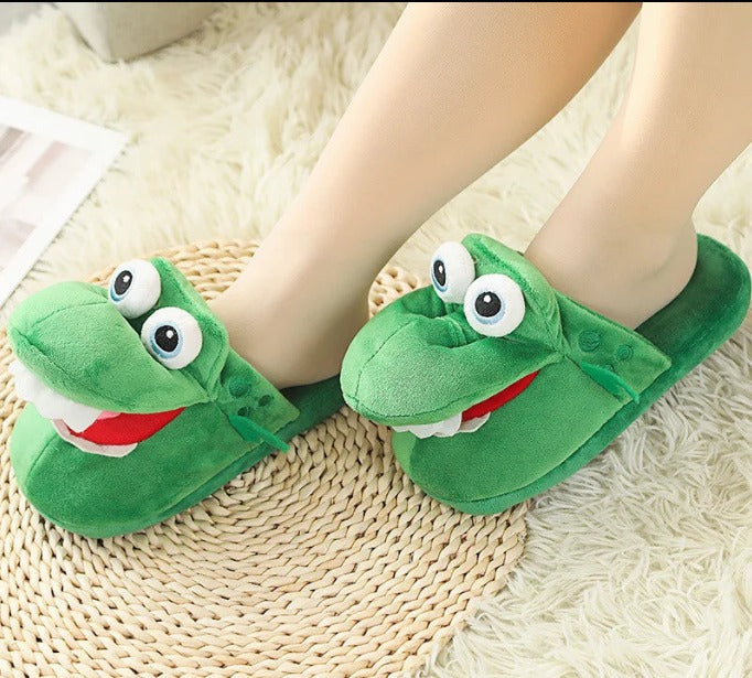 Crocodile Slippers – Funny Moving Mouth Cozy Home Shoes