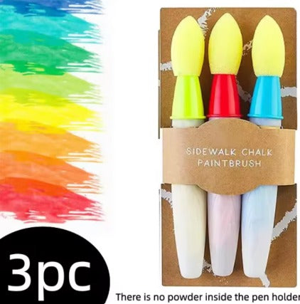 Sponge Chalk Brushes – 3-Pack Outdoor Art