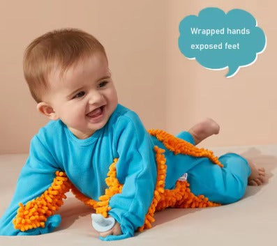 Baby Crawling Mop Romper for Active Little Explorers - Toki Toy Box