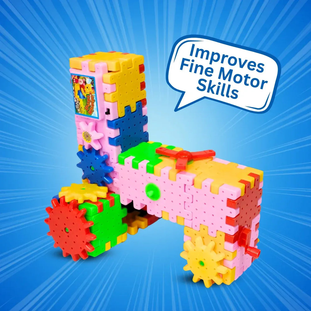 Motorized Gear Building Blocks – 101pc STEM Set