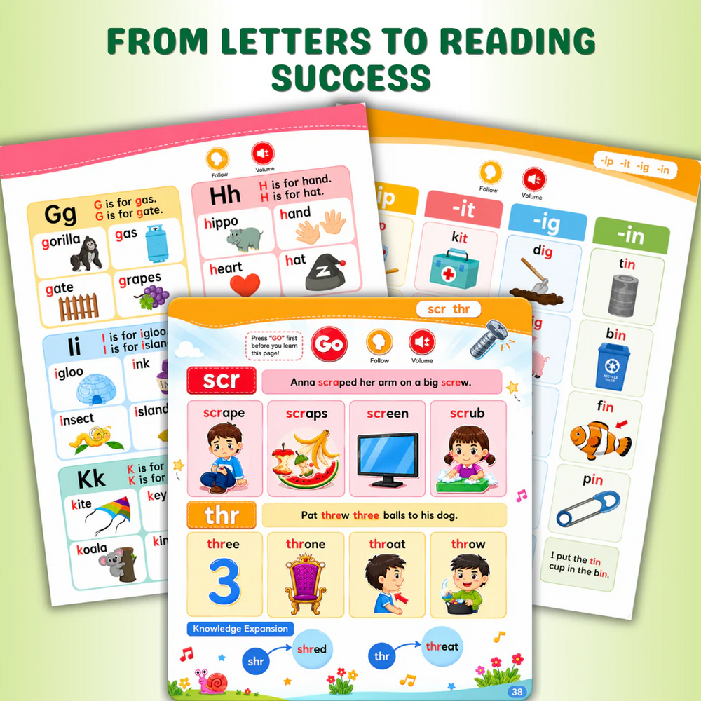 Talking Word Book – 500+ Words Phonics Toy