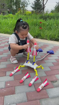 Air Rocket Launcher Toy with Foot Pump – Outdoor Jump & Stomp Play Set for Kids