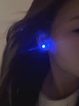 7-Piece LED Light-Up Stud Earrings – Crown Design, Stainless Steel, Perfect for Parties & Outdoor Concerts