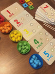 Montessori Rainbow Stack Cups & Counting Beads Set