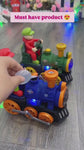 Classic Electric Steam Train Toy with LED, Music & Smoke – Battery Operated