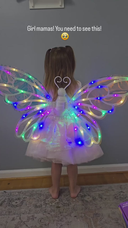 Light-Up Fairy Wings – Moving Butterfly Costume for Kids