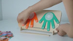 Wooden Arithmetic Learning Board with Number Blocks & Math Cards – For Kids 3+