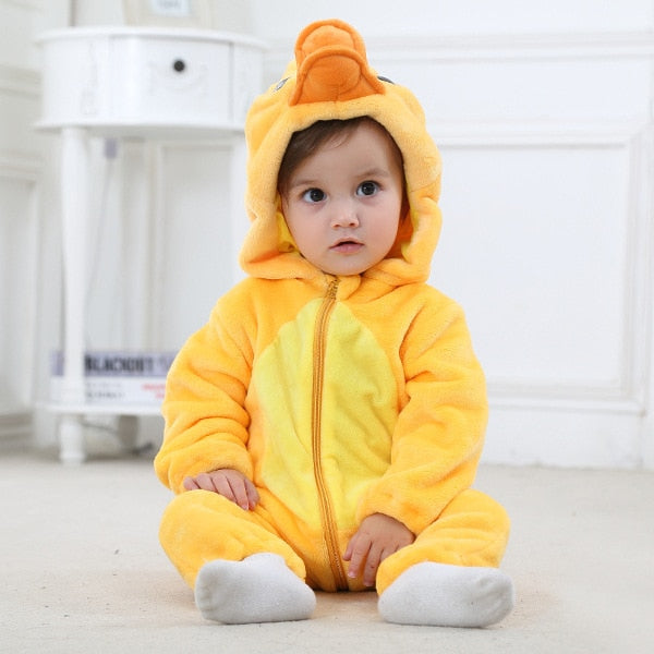 Baby Hooded Cartoon Romper – Cozy Cute Outfit – View 15 | Toki Toy Box