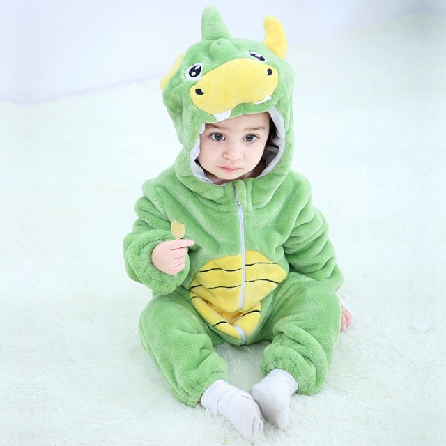 Baby Hooded Cartoon Romper – Cozy Cute Outfit – View 16 | Toki Toy Box