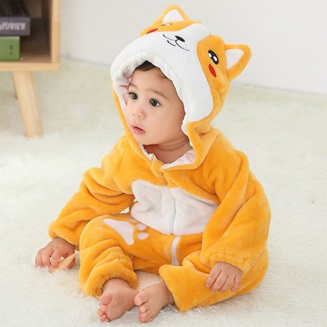 Baby Hooded Cartoon Romper – Cozy Cute Outfit – View 12 | Toki Toy Box